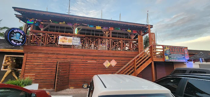 Vibrant neon cantina decor